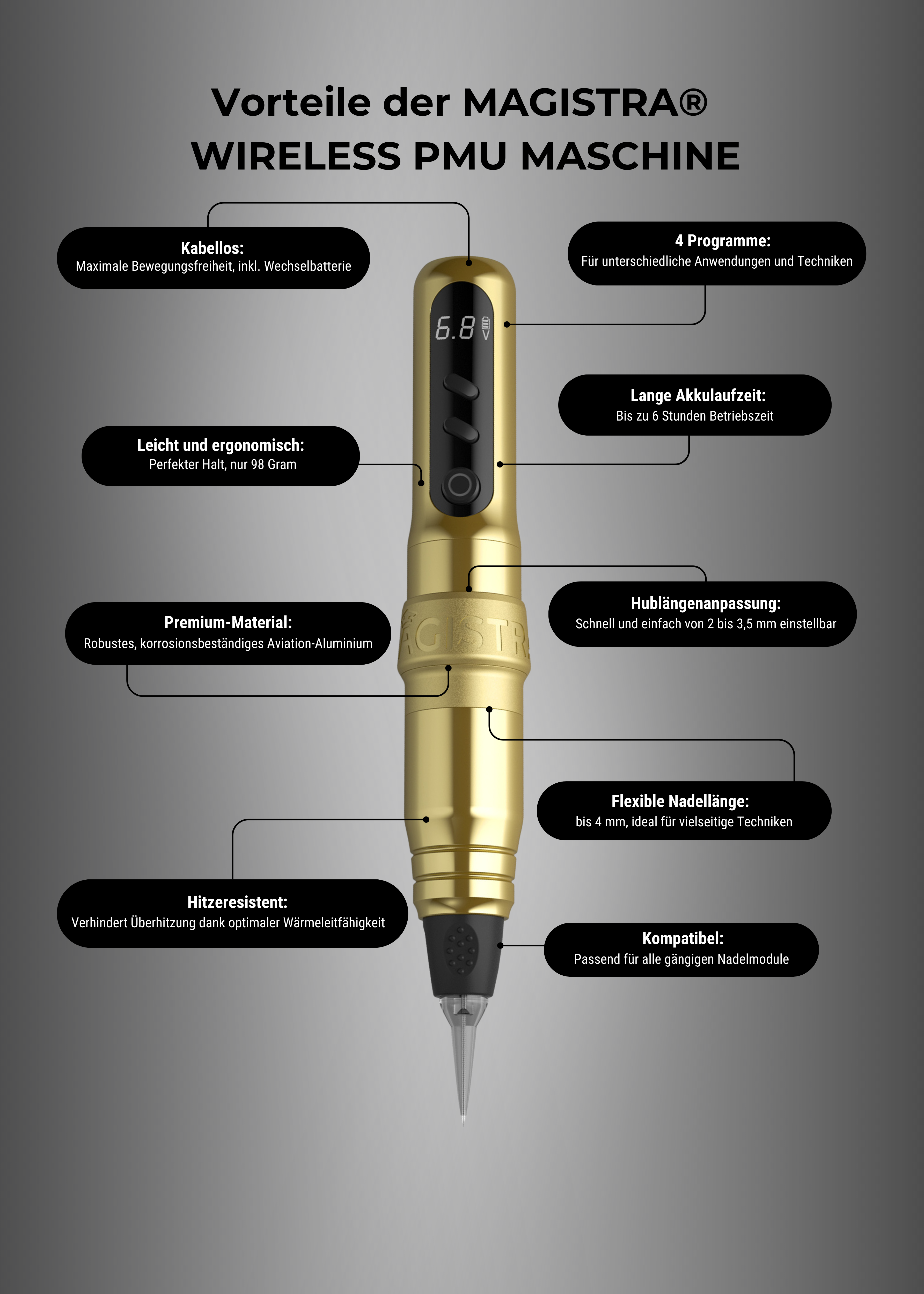 MAGISTRA® WIRELESS Permanent Make-up Gerät
