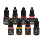 Pigment-Set: nimm 8 - zahl 6 - ESPRESSO, BRONZE STAR, ROSE WINE, KISS, DREAM NUDE, GOLD, WHISKY, SPIRULINA