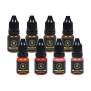 Pigment-Set: nimm 8 - zahl 6 - ESPRESSO, WHISKY-COLA, CHOCOLATE, TRUFFLE, SUNSET, ROSE WINE, KISS, DREAM NUDE